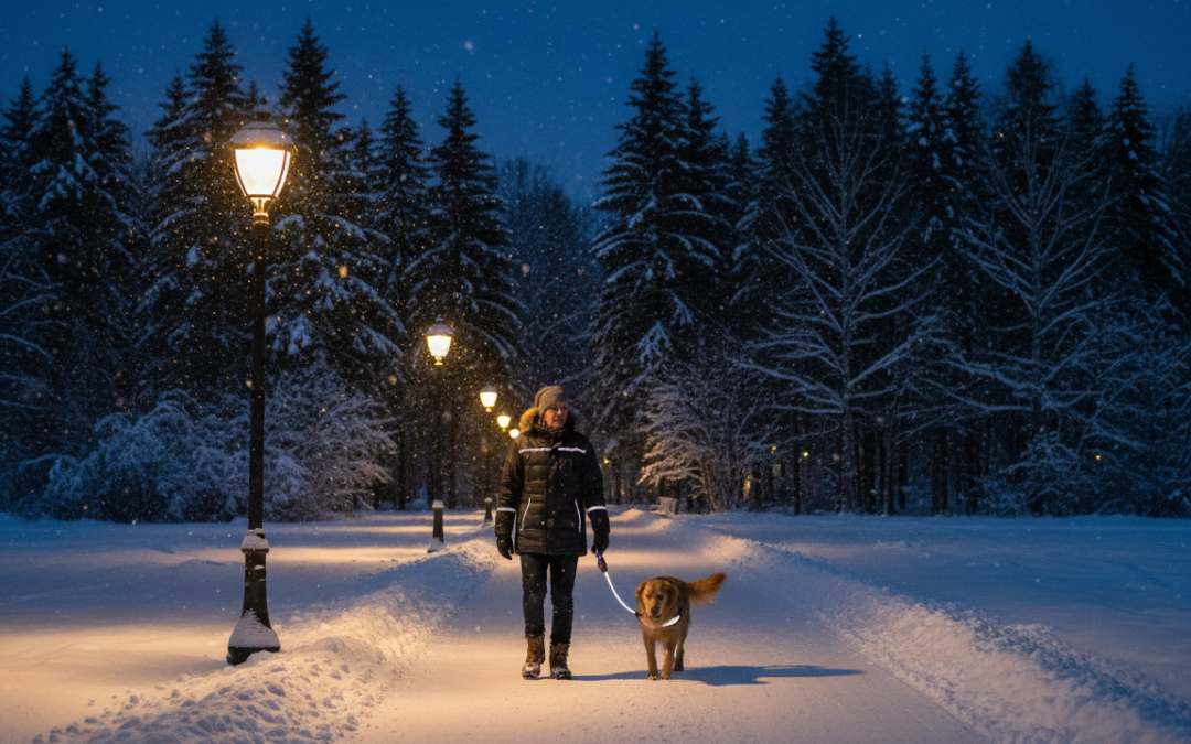 Procházka se psem po setmění? – Jak zůstat v bezpečí v zimě