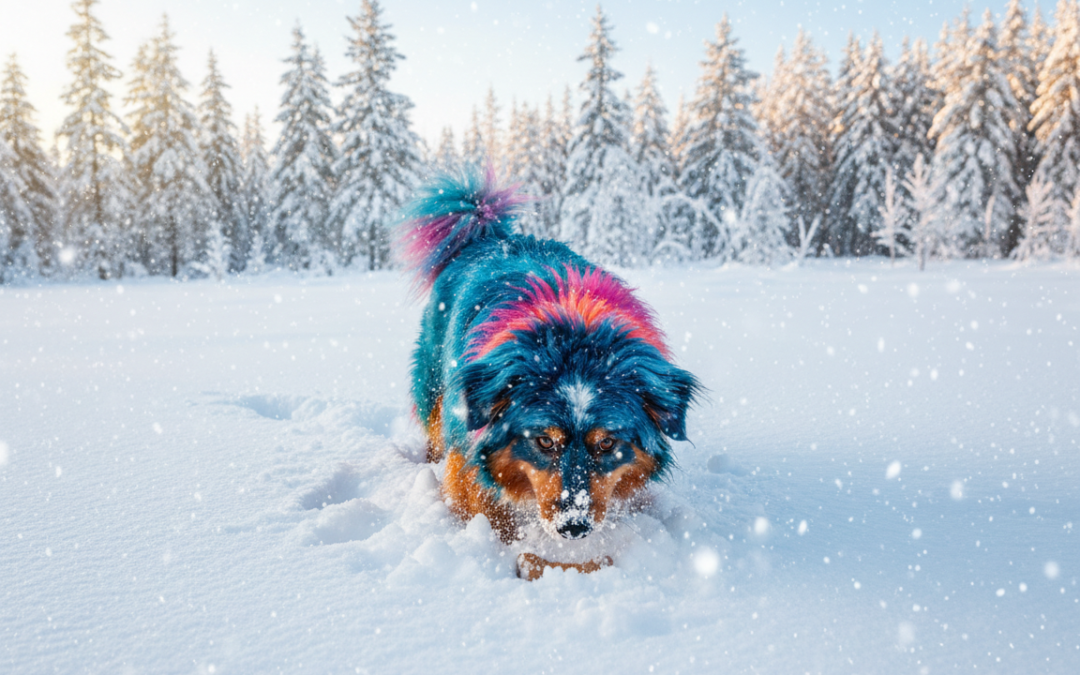 Schovej pamlsek do sněhu – tip na zimní hru se psem