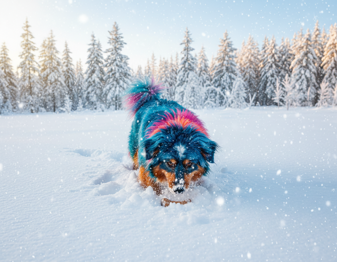 pes-zima-hra-na-hledani-ve-snehu pes zima hra na hledání ve sněhu