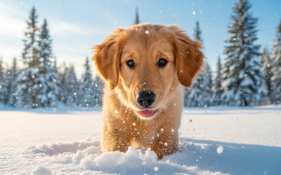 Jak navyknout štěně na sníh?