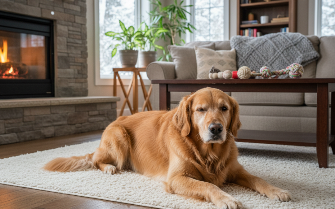 Zvykání psa z venkovního prostředí na pobyt uvnitř v zimě – postupně a šetrně