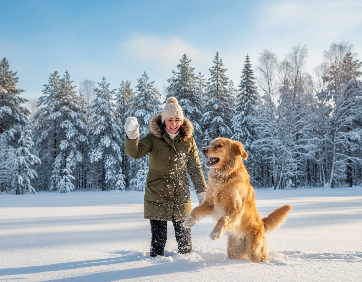 pes zima posilování vztahu majitel–pes