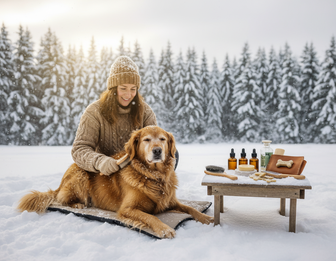 pes-zima-prirozena-pece-o-srst pes zima přirozená péče o srst