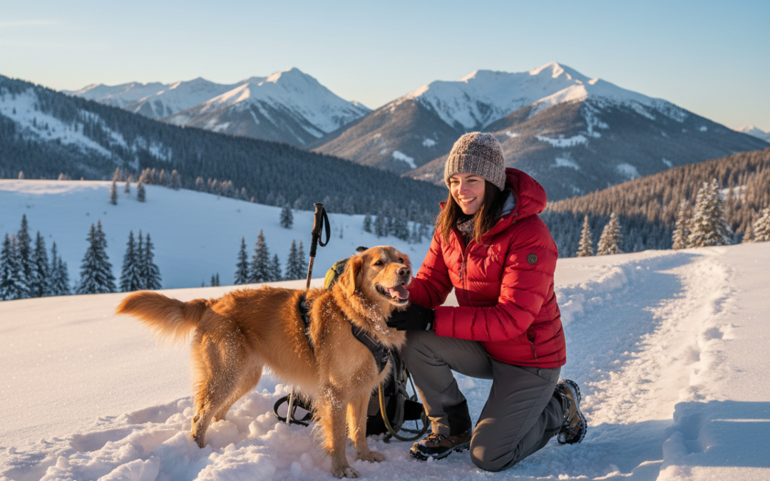 Zimní turistika se psem – co si vzít s sebou
