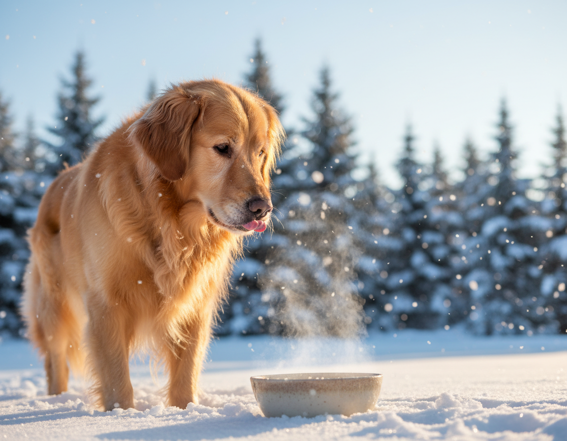 pes zima teplota pitné vody
