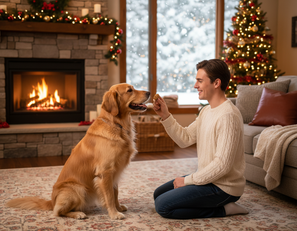 pes-zima-uceni-pohybovych-triku pes zima učení pohybových triků