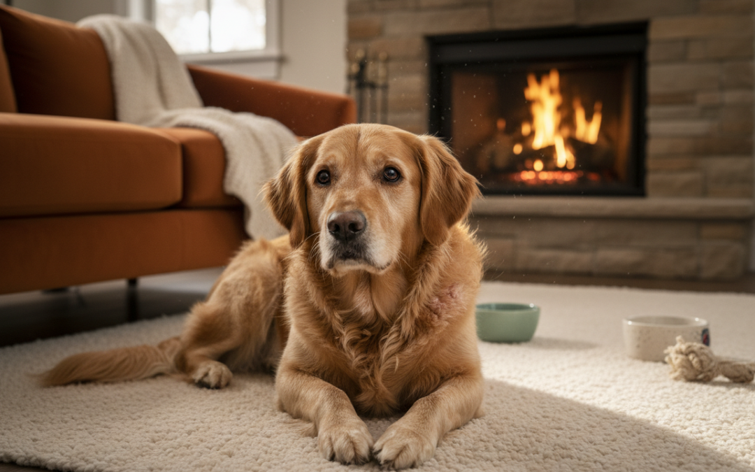 Vedlejší účinky topné sezóny u psů – suchá kůže, neklid