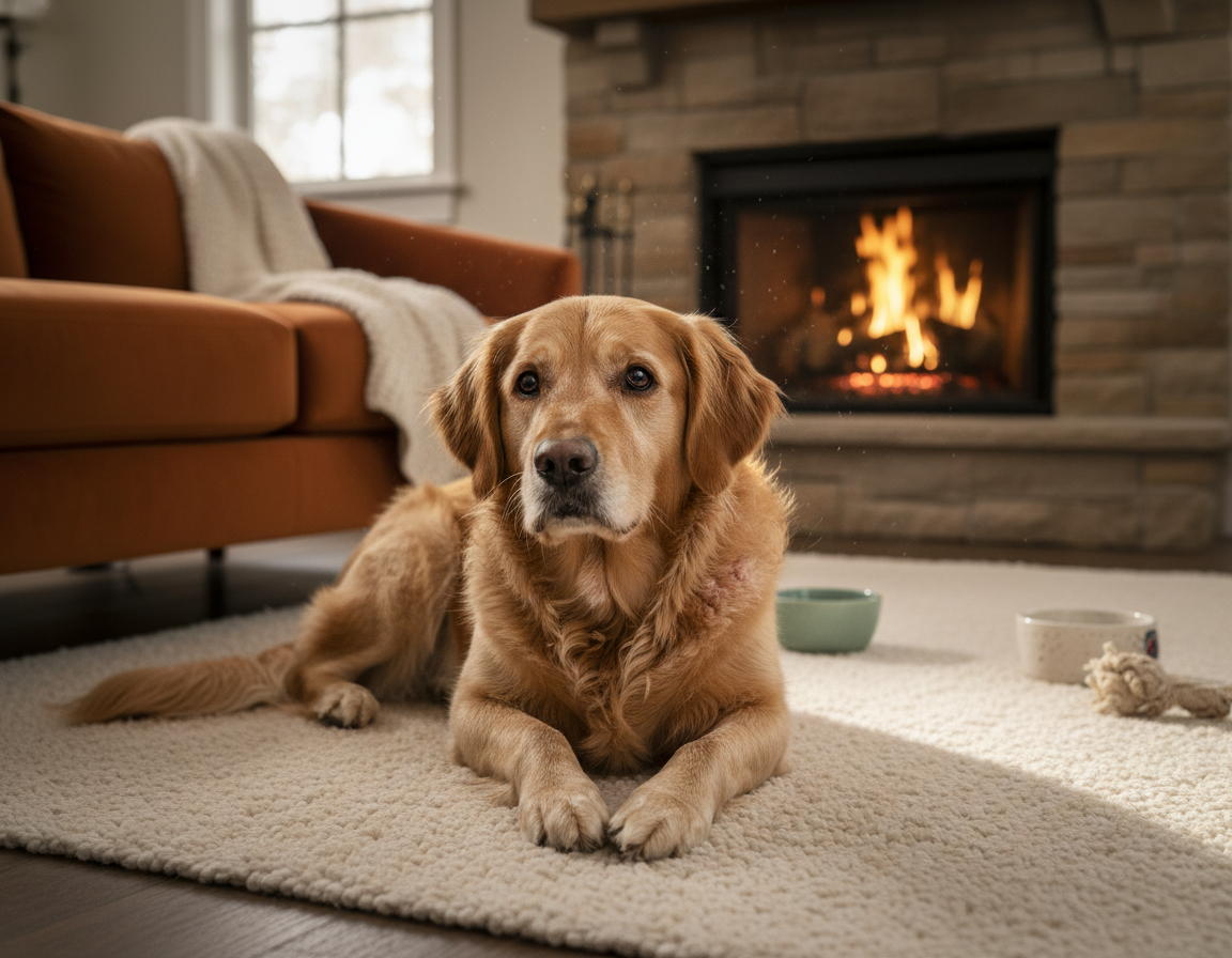 pes zima vedlejší účinky topné sezóny