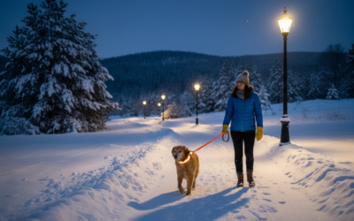 Jak být se psem dobře viditelný během zimních večerů?