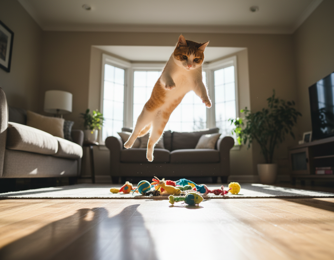 rozvoj skokových schopností kočky