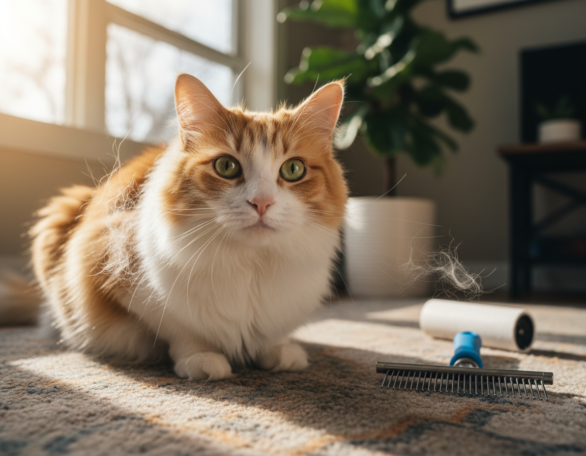 sezónní línání kočky