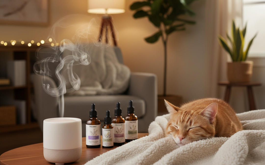Snižování stresu u kočky pomocí esenciálních olejů – Vše, co o tom potřebuješ vědět!