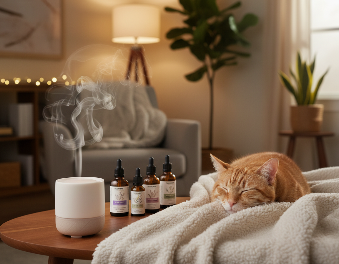 Snižování stresu u kočky pomocí esenciálních olejů – Vše, co o tom potřebuješ vědět!