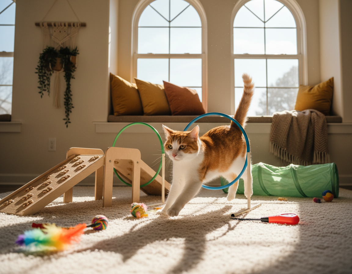 trénink obratnosti pro kočky