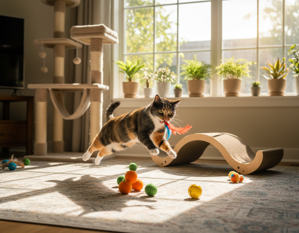 trénink proti sedavému způsobu života kočky