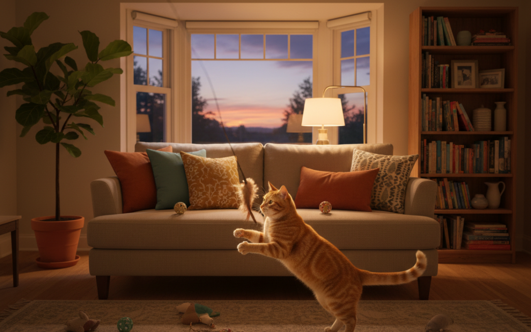 Večerní herní rutina kočky – Vše, co o tom potřebuješ vědět!