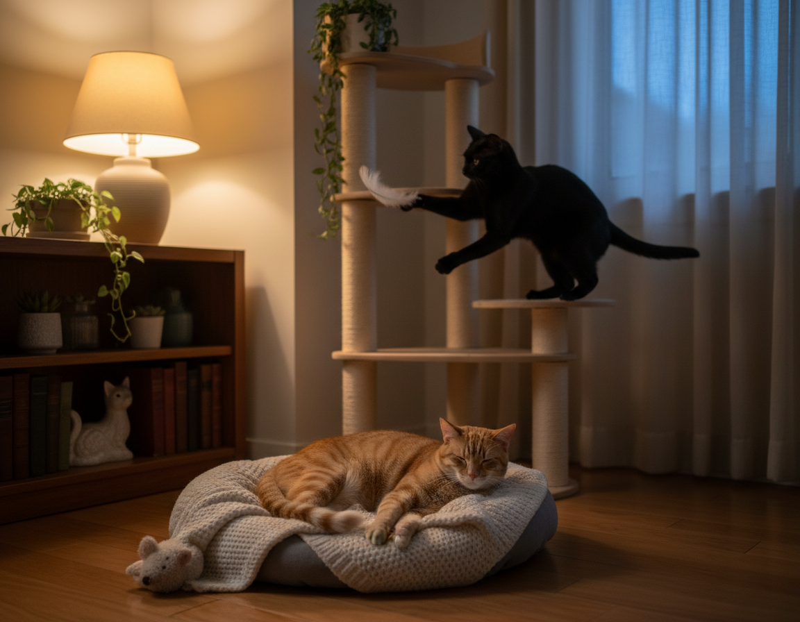 Večerní uklidňující aktivity pro kočky – Vše, co o tom potřebuješ vědět!