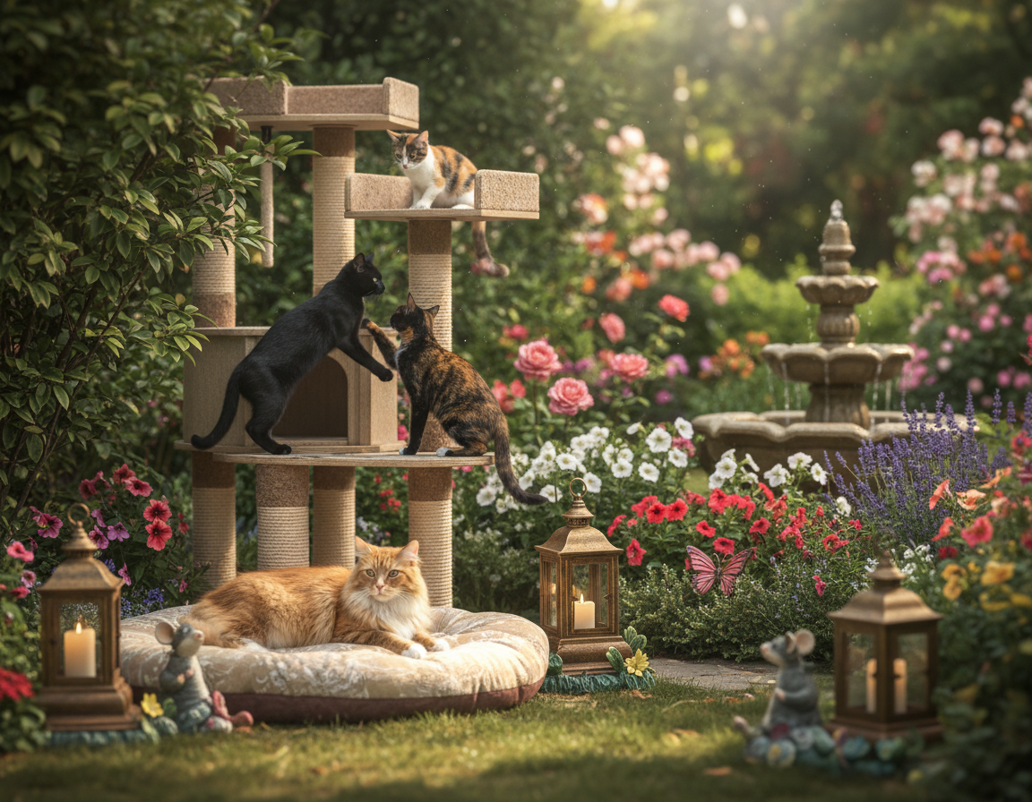 venkovní odpočinková místa pro kočky