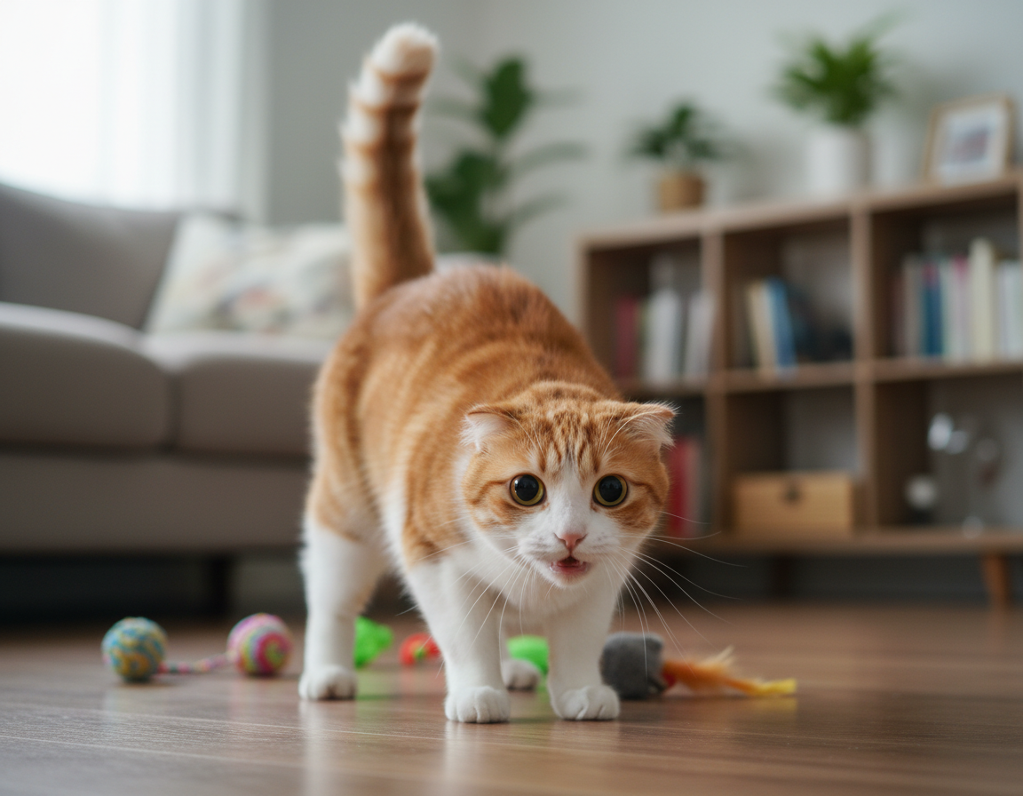 výstražná řeč těla kočky