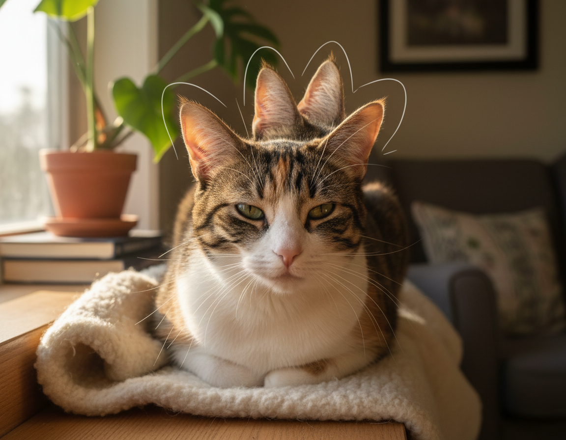 význam pohybů uší kočky