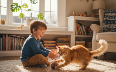 Kočičí blog 17 Vztah kočky k dětem – Vše, co o tom potřebuješ vědět!