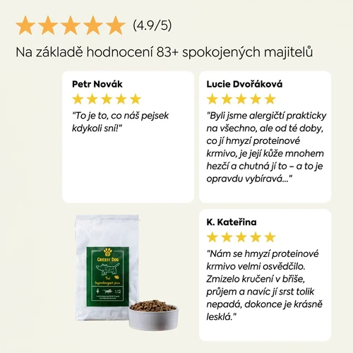 Ted hypoalergenní suché krmivo pro psy s hmyzím proteinem - „pro nejcitlivější psy” - 3 kg 6 Ted hypoalergenní suché krmivo pro psy s hmyzím proteinem - „pro nejcitlivější psy” - 3 kg - Obrázek 6