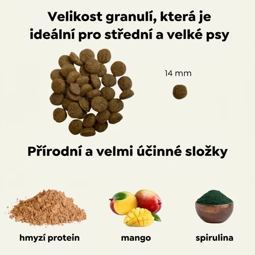 Ted hypoalergenní suché krmivo pro psy s hmyzím proteinem - „pro nejcitlivější psy” - 3 kg 2 Ted hypoalergenní suché krmivo pro psy s hmyzím proteinem - „pro nejcitlivější psy” - 3 kg - Obrázek 2
